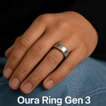 . Oura Ring Gen3 being worn on the finger